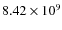 $8.42\times10^{9}$