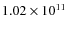 $1.02\times10^{11}$