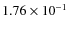 $1.76\times10^{-1}$
