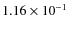 $1.16\times10^{-1}$