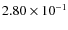 $2.80\times10^{-1}$