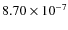 $8.70\times10^{-7}$