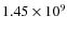 $1.45\times10^{9}$