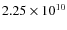 $2.25\times10^{10}$
