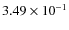 $3.49\times10^{-1}$