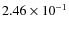 $2.46\times10^{-1}$