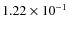 $1.22\times10^{-1}$