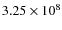 $3.25\times10^{8}$