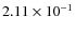 $2.11\times10^{-1}$