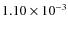 $1.10\times10^{-3}$