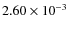$2.60\times10^{-3}$