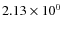 $2.13\times10^{0}$