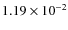 $1.19\times10^{-2}$