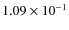 $1.09\times10^{-1}$