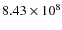 $8.43\times10^{8}$