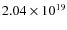 $2.04\times 10^{19}$