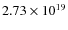 $2.73\times 10^{19}$