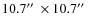 $10.7\hbox{$^{\prime\prime}$ }\times 10.7\hbox{$^{\prime\prime}$ }$