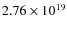 $2.76 \times 10^{19}$