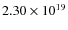 $2.30 \times 10^{19}$