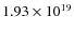 $1.93\times 10^{19}$