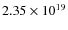 $2.35 \times 10^{19}$