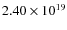 $2.40\times 10^{19}$