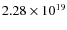$2.28\times 10^{19}$