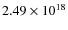 $2.49\times 10^{18}$