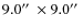 $9.0\hbox {$^{\prime \prime }$ }\times 9.0\hbox {$^{\prime \prime }$ }$