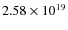 $2.58\times 10^{19}$