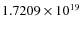 $1.7209 \times 10^{19}$
