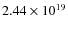 $2.44\times 10^{19}$