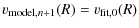 $\displaystyle v_{{\rm model},n+1}(R) = v_{{\rm fit},0}(R)$