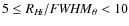 $5 \leq R_{H {\sc \!i}}/{\it FWHM}_{\theta} < 10$