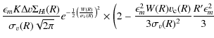 $\displaystyle \frac{\epsilon_m K \Delta v
\Sigma_{H {\sc \!i}}(R)}{\sigma_v(R) ...
...2 W(R) v_{\rm c}(R)}{3
\sigma_v(R)^2}
\frac{R^{\prime} \epsilon_m^2}{3} \right.$