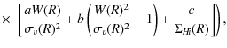 $\displaystyle \times~ \left. \left[ \frac{a
W(R)}{\sigma_v(R)^2}
+ b \left( \fr...
...\sigma_v(R)^2} - 1 \right) +
\frac{c}{\Sigma_{H {\sc \!i}}(R)} \right] \right),$