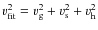 $v_{\rm fit}^2 = v_{\rm g}^2 + v_{\rm s}^2 + v_{\rm h}^2$