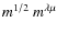 $m^{1/2}~m^{\lambda\mu}$