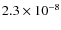 $2.3\times10^{-8}$