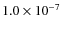 $1.0\times10^{-7}$
