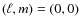 $(\ell ,m) = (0,0)$