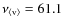 $\nu_{\langle {\rm v} \rangle}=61.1$