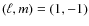 $(\ell,m) = (1,-1)$