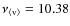 $\nu_{\langle {\rm v} \rangle}=10.38$