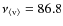 $\nu_{\langle {\rm v} \rangle}=86.8$