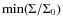 $\min(\Sigma/\Sigma_{0} )$