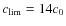 $c_{\rm lim}=14 c_{0}$