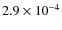 $ 2.9\times 10^{-4}$