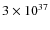 $3 \times 10^{37}$